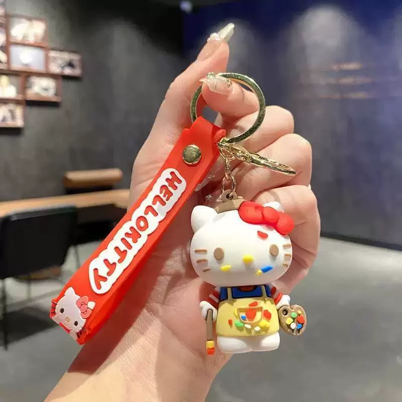 Кулон на брелке (Sanrio) Набор милых силиконовых подвесок — мягкие резиновые талисманчики, подарок на день рождения, различные персонажи