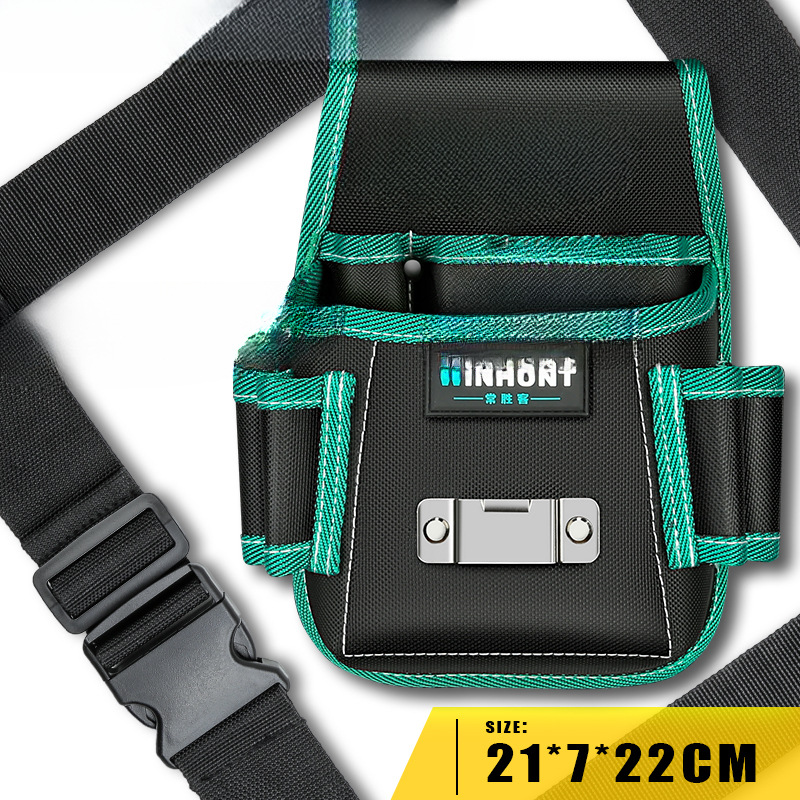 Changshengke kit de herramientas lona multifunción electricista riñonera mantenimiento engrosado hardware bolsa de herramientas bolsa de electricista de madera pequeña