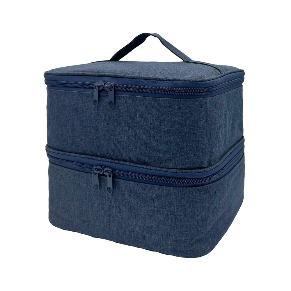 Amazon nuevo esmalte de uñas bolsa Portátil Bolsa de almacenamiento de esmalte de uñas de doble capa puede contener 30 botellas bolsa de almacenamiento de cosméticos