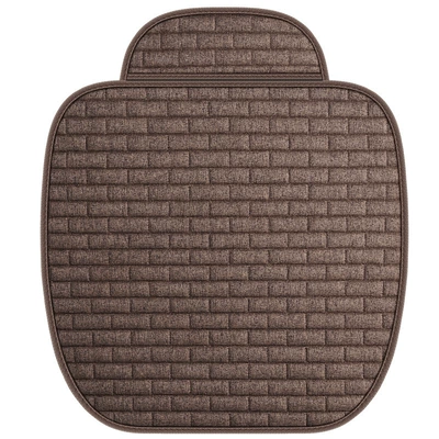 Three-Piece Seat Cushion Manufacturer Direct – Four Seasons Pad - long-plaid-linen-single-seat-coffee-look-at-color-selection
