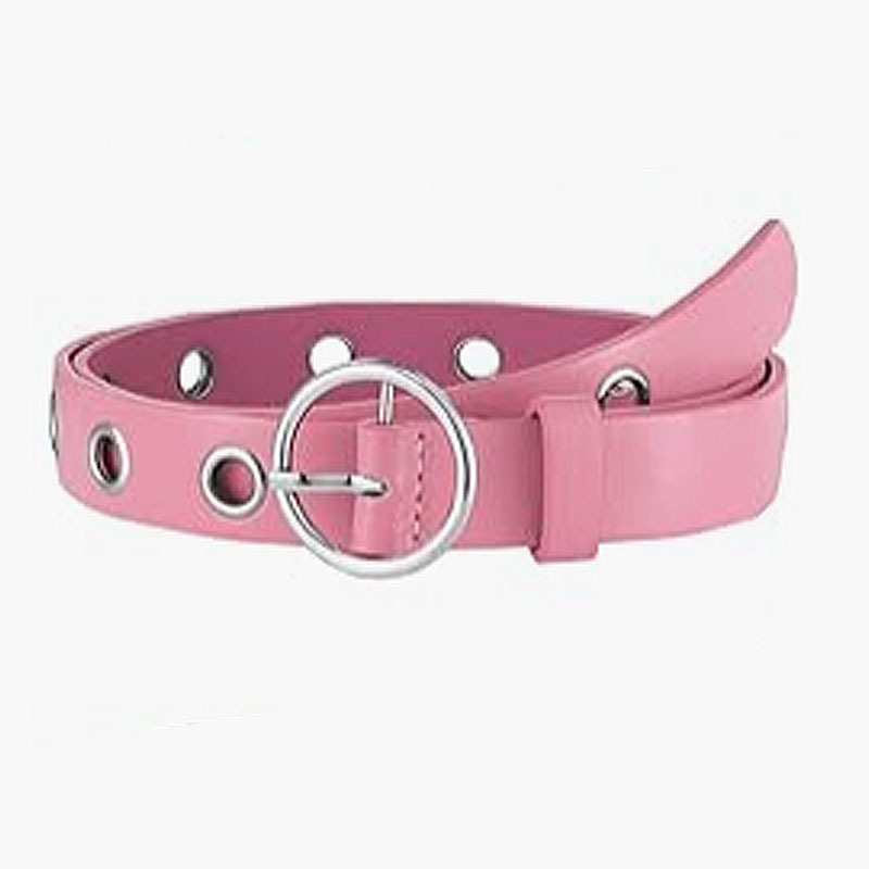 2022 correa de moda popular europea y americana moda única fila agujero de aire cadena términos estilo punk coreano correa de las mujeres