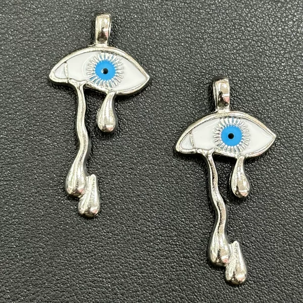 European and American Cross-Border Personalized Retro Zinc Alloy Teardrop Pendant DIY Earrings Necklace Jewelry Accessories
