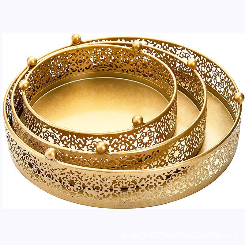 Amazon Hot Sale Creativity Dessert Plate Plate Plate de pastel de hierro forjado Plate de pastel de una sola capa Plate de frutas Plate de bocadillos