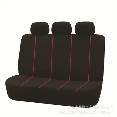 Universal seat cover – 9-Piece Set Double-Stitched Style Car - red-rear-seat-5-piece-set-general