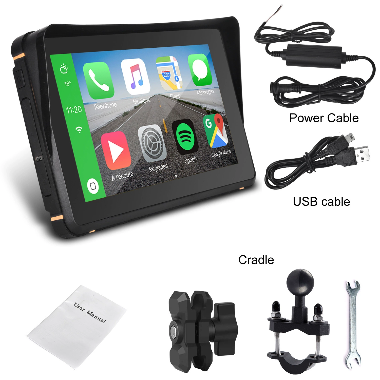 Android, wireless travel waterproof mobile phone for navigator, 7 inch, bluetooth
