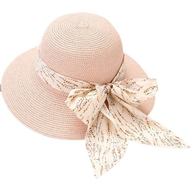 Damen-Strohhut mit breiter Krempe, Sonnenschutz, Strandhut, lässiger und vielseitiger koreanischer Stil für Frühling und Sommer_voghion.com