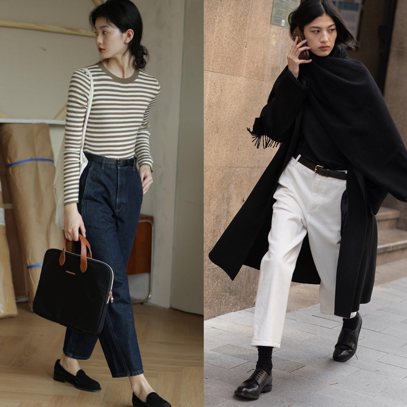 26 Early Spring Straight-Leg Slimming Le Non-Fading Fleece-Lined Curved Twist-Seam Cut Slim Fit High-Waisted Straight Jeans