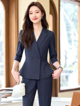 前台接待职业套装西装新款大堂经理工作套装裙置业顾问女装套装OL