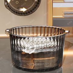 新しい洗濯桶洗濯洗濯板大型厚く深く家庭用透明学生大型洗面器プラスチックプラスチック洗面器