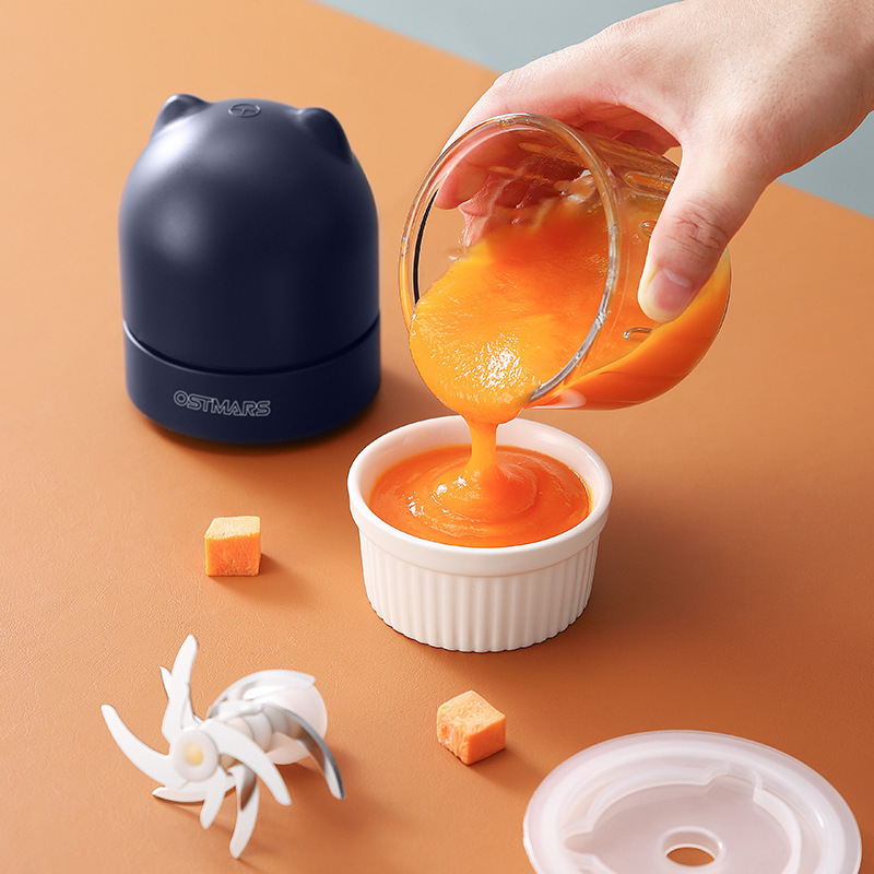 OSTMARS电动辅食机家用迷你绞肉机小型打馅碎菜料理机便携神器|undefined