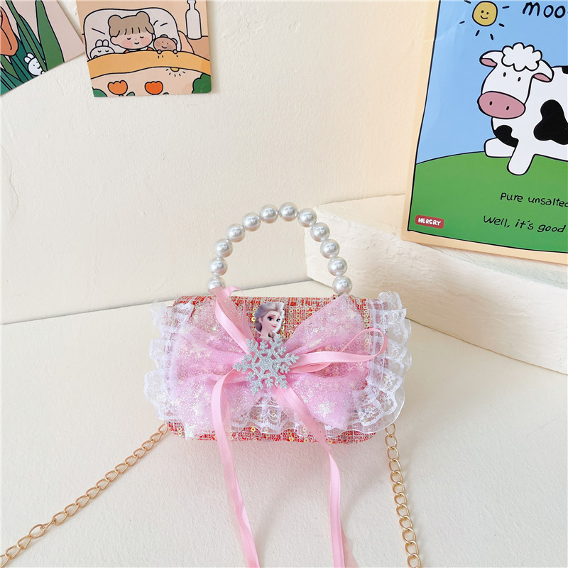 Baja de arco para niños ropa para niños bolsas lindas bolsas de cambio 2024 nuevo pañuelo de cáscara dura bolsas de tramo inclinadas bolsas de princesa de niñas