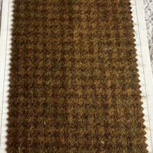 全毛色织精纺提花小格子双面编织麦呢时装西装大衣外套服装面料