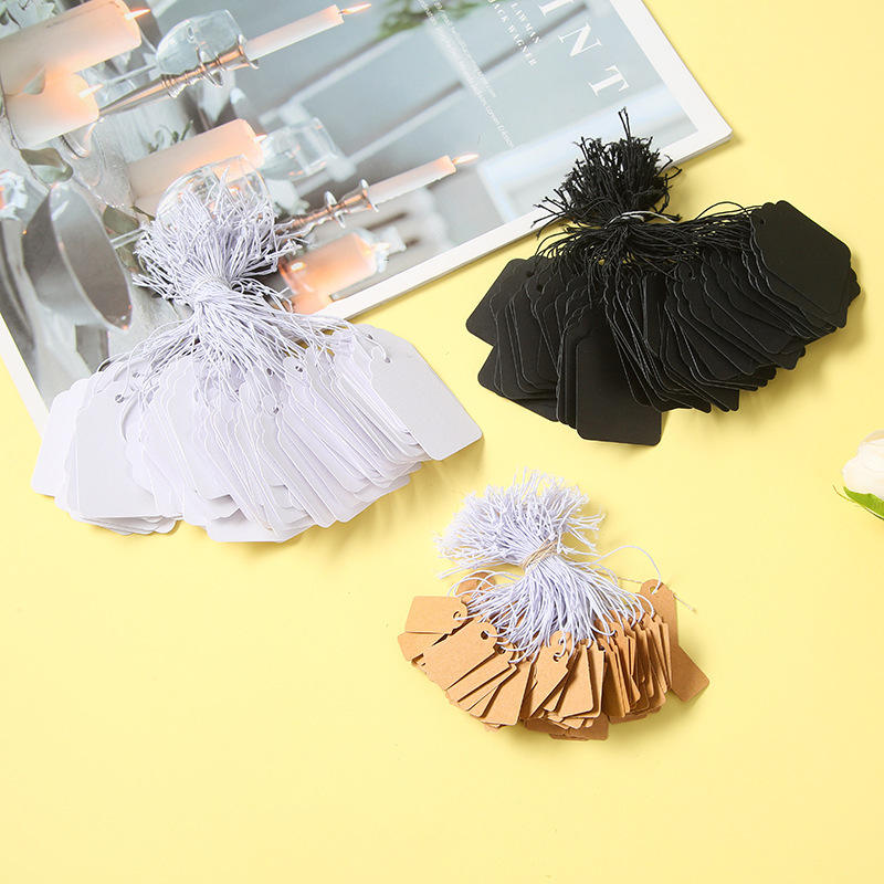 现货弹力绳价签牌玉器首饰手写空白吊牌珠宝礼品编号展示挂牌批发