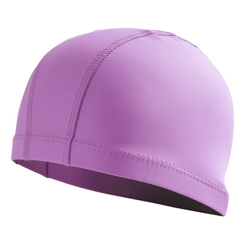 Pu gorra de natación para hombres adultos y mujeres cómodos no apretando alto elástico gorra de natación impermeable Pelo Largo gorra de natación transpirable
