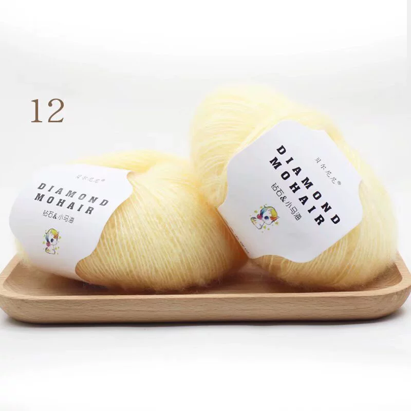 Diamond Pony: шарф и клубок пряжи Diamond Mohair, ручная работа, бренд 贝尔尼尼, разнообразные конфигурации