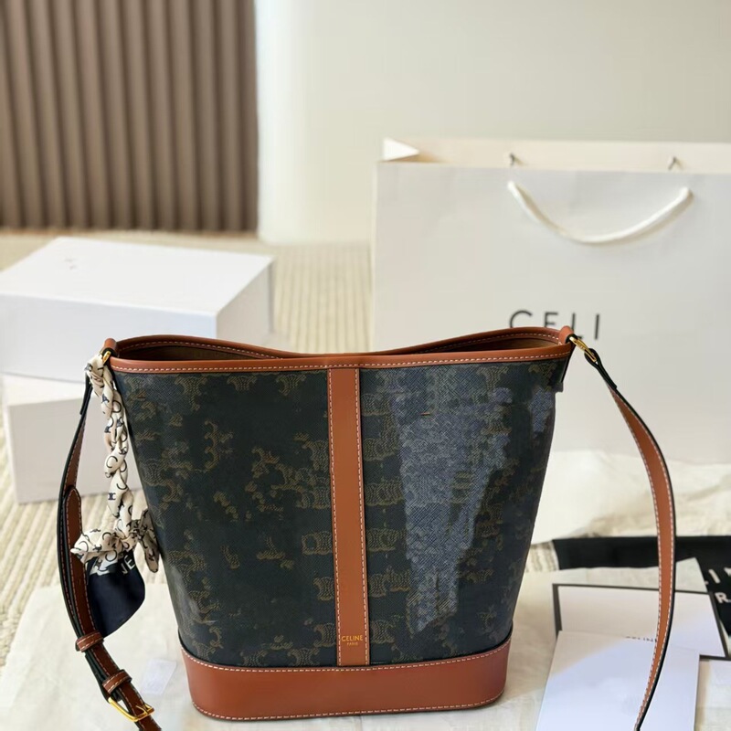 Cross-border original label Sai Tote Lin bucket bag, shoulder and crossbody travel bag, genuine leather women's bag, high-end quality