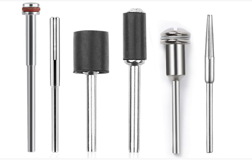 6件砂纸夹钳杆分体式夹钳杆2.35/3.17mm柄珠宝研磨机抛光工具