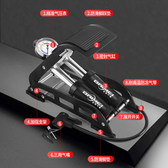 Baimei Home Foot Pump for Cars, Motorcycles, E-bikes, Bicycles - Mini, Convenient High-Pressure Foot Inflator