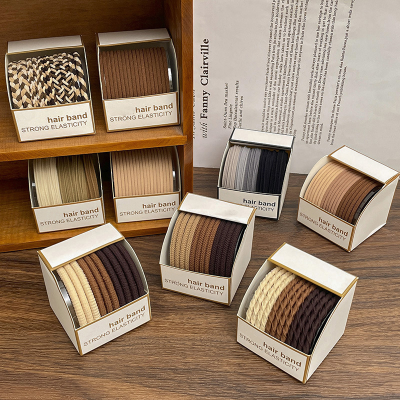 Cuerda para el cabello atada, verano 2025, nuevo anillo para el cabello, banda de goma duradera de alta elasticidad para mujer, cuerda para el cabello simple y de alta calidad