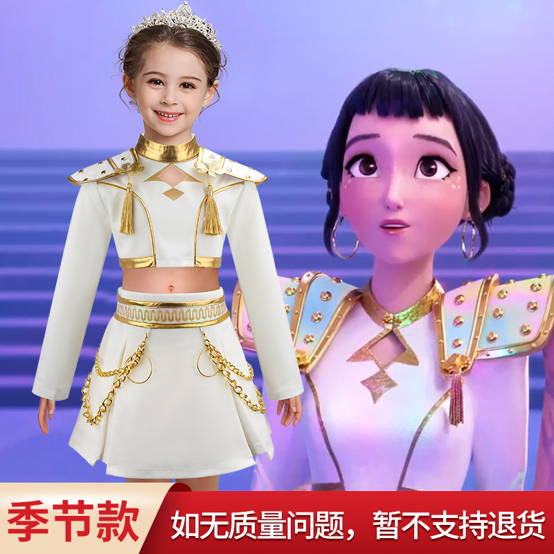 Foreign Trade 2025 Halloween Children's Clothing for Girls, Zoe-Style Performance Stage Show Girls' Group Two-Piece Set