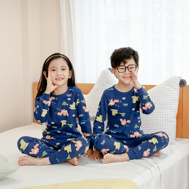 Children's Cotton Underwear Set Boys' and Girls' Autumn Clothes and Trousers Boys' and Girls' Home Clothes Children's Sweater and Thread Pants Children's Cotton Underwear Set Boys' and Girls' Autumn Clothes and Trousers Boys' and Girls' Home Clothes Children's Sweater and Thread Pants