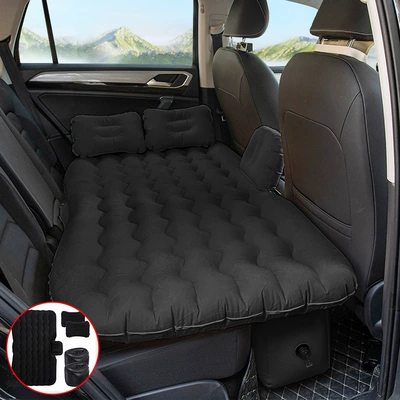 Vehicle-mounted inflatable bed – Interior Supplies Folding Bed Thickened - split-s-pattern-black-double-pier