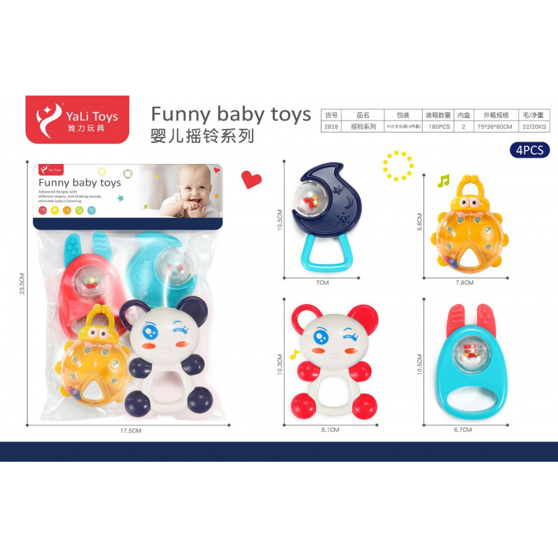 Sonajero Infantil de Animales de Dibujos Animados de Plástico Giratorio, Con Sonido para Bebés