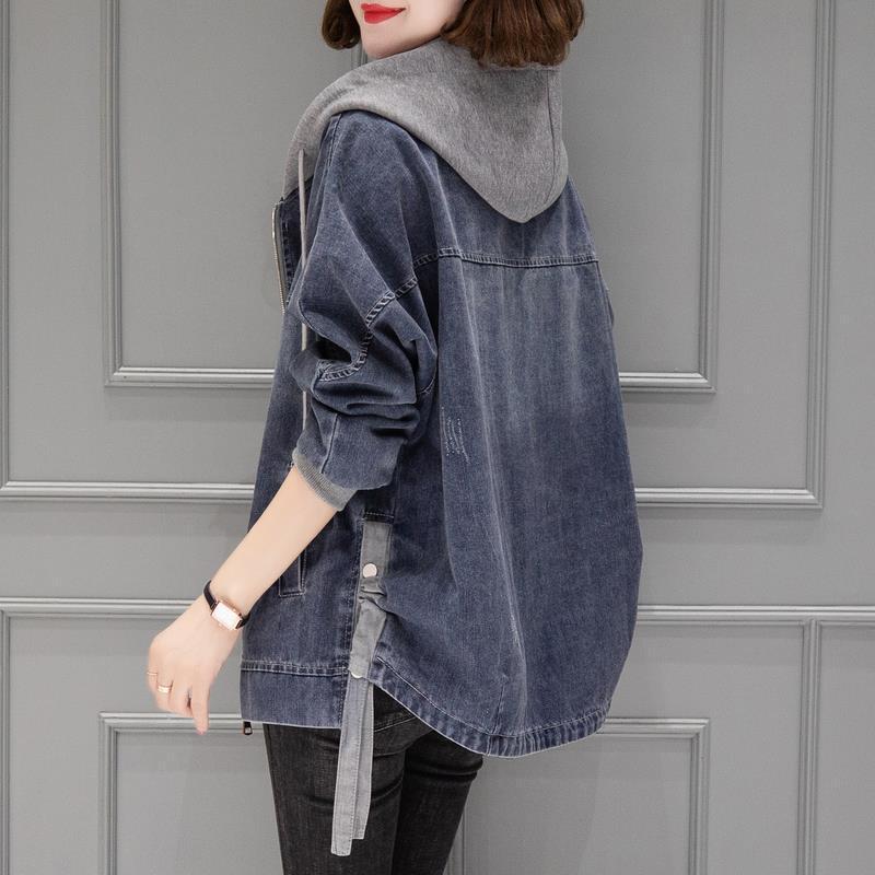 Denim Coat Women's Short 2024 Spring and Autumn New Korean Loose plus size Hooded Casual Baseball Suit Clothes Denim Coat Women's Short 2024 Spring and Autumn New Korean Loose plus size Hooded Casual Baseball Suit Clothes