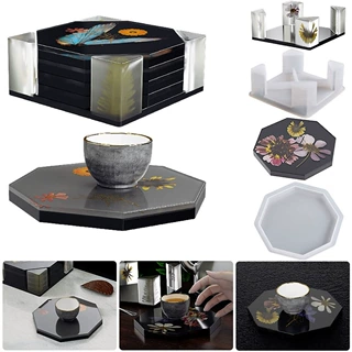 硅胶手工diy滴胶模具杯垫收纳硅胶模具水晶滴胶镜面摆件树脂模具