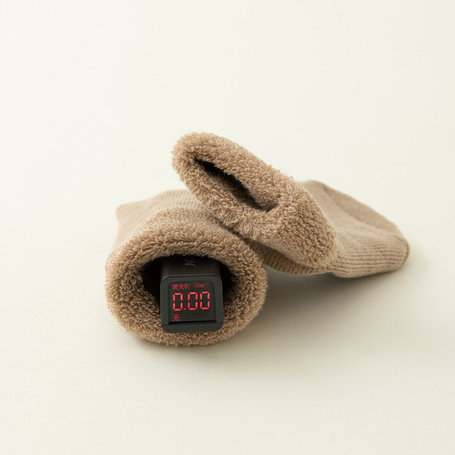 23 newborn baby autumn and winter terry lined thickened anti-slip floor socks for boys and girls warm learning to walk socks wholesale