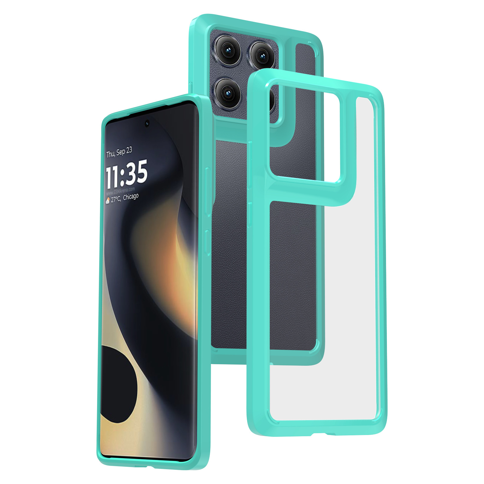 Aplicable a Moto Edge 60 anti-rañazos transparente dos en uno caso de teléfono acrílico contra caídas fábrica de cubierta