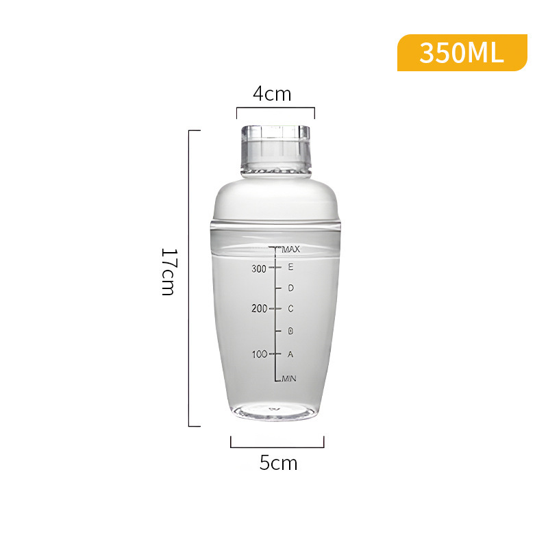 シェイクカップ3点セット 手回しプラスチック製ミキサー ミルクティー用シェイクツール レモンをたっぷり刻む目盛り付きフルーツアイスキューブポット|undefined
