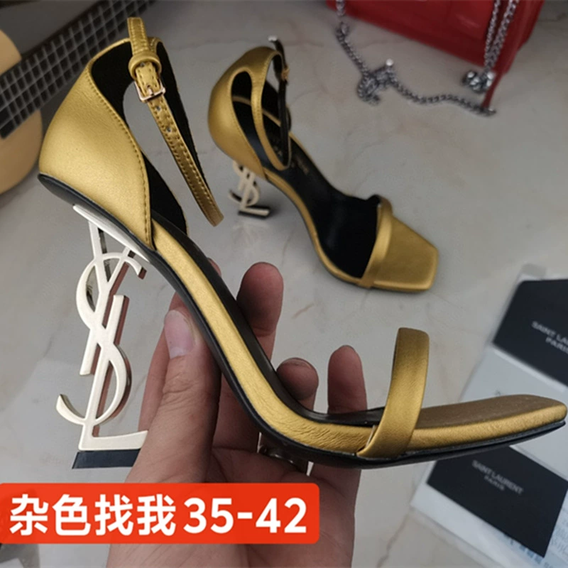 Босоножки на высоком каблуке 2025 новые босоножки с квадратным носком и ремешками SY, нестандартный каблук, элегантные вечерние туфли на высоком каблуке для женщин, кросс-граничная торговля