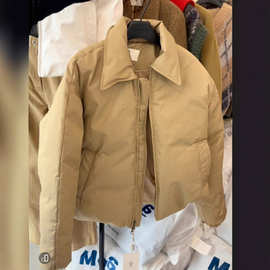 品牌折扣专柜商场外贸女装加绒加厚短款外套女拉链羽绒棉服