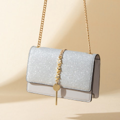 星空包包女春夏2024新款輕奢鏈條包感小眾百搭斜挎單肩包
