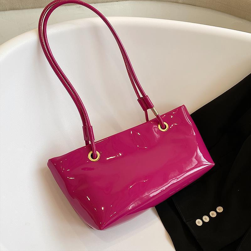 Patent Leather Tote Bag 2022 New Glitter Shoulder Underarm Bag Fashion High-end Sense Patent Leather Commuter Tote Bag Women's Bag Patent Leather Tote Bag 2022 New Glitter Shoulder Underarm Bag Fashion High-end Sense Patent Leather Commuter Tote Bag Women's Bag