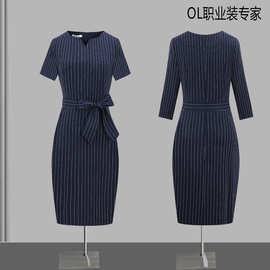 修身正式场合连衣裙职业气质酒店医美工作服上班正装珠宝店女批发