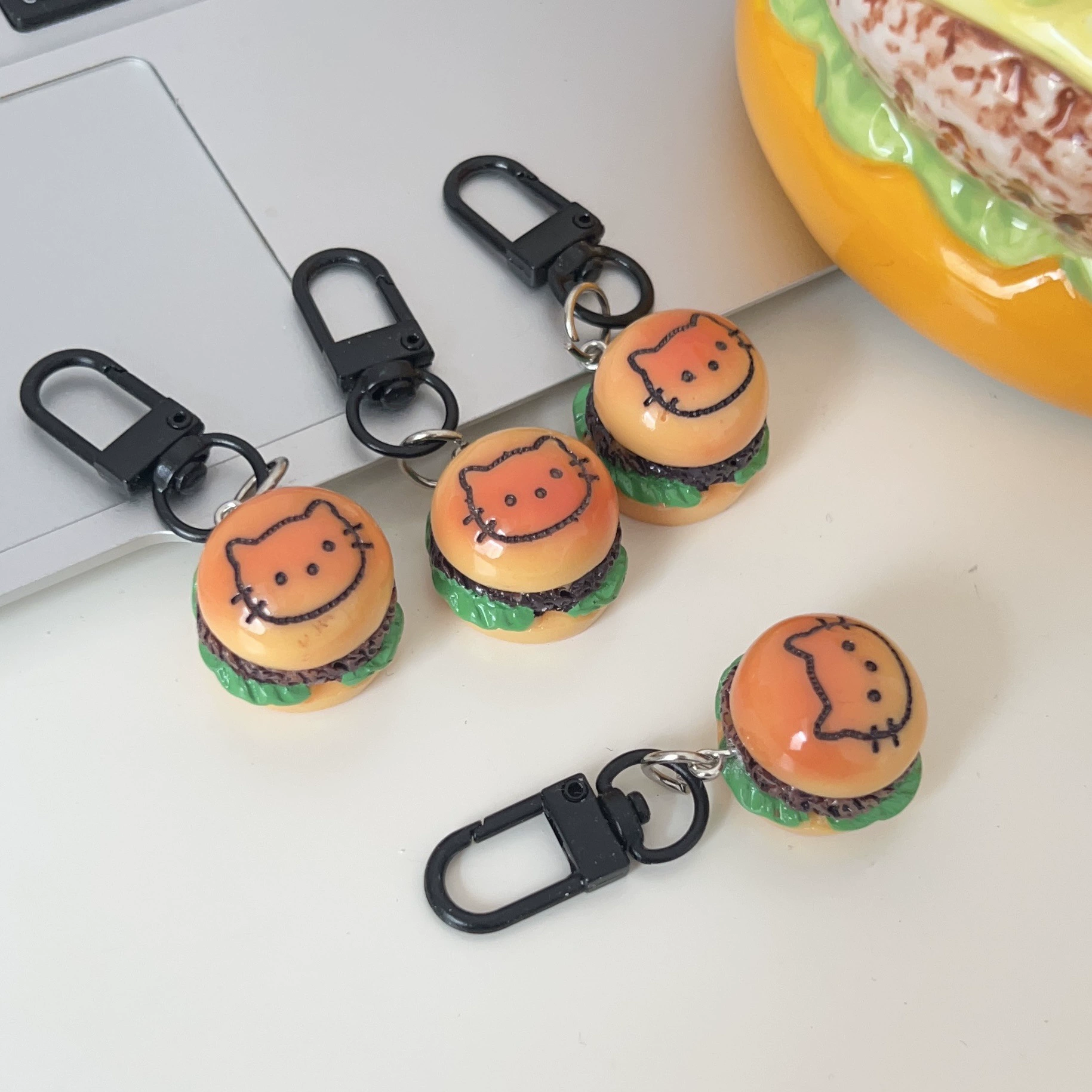 Мультфильм еда игра, реалистичная маленькая подвеска, подвеска, пенал, рюкзак, аксессуар к сумке, котёнок