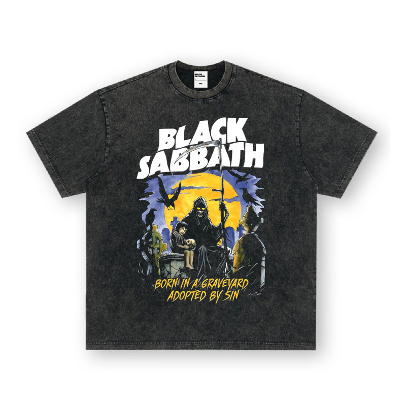 NIRVANA ロックアメリカン 3D デジタルプリントレトロ半袖 T シャツクロスボーダープリントアメリカンファッションヴィンテージ模造綿|undefined