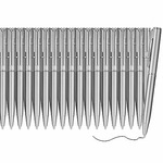 分批PEN亚马逊平头笔窄笔稚嫩全银色杆摇动笔塑质细码轻便圆珠笔