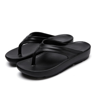 Cross-border ins Little Red Book Online Celebrity Couple Casual All-match High-grade Simple Thick-soled High-bullet Flip-flops Slippers Beach