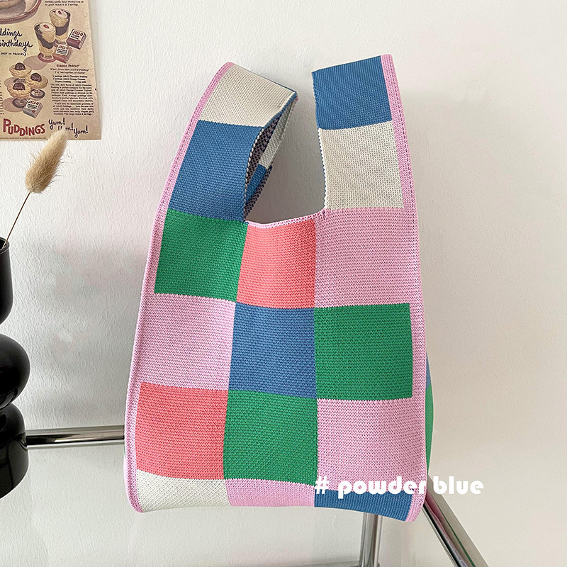 Bolsos, diseño de nicho femenino, bolso de punto personalizado, bolso tejido de un solo hombro de punto de todo fósforo, bolso de mano, bolso de mano