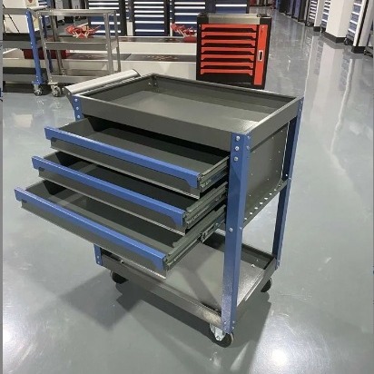 Suministro y reparación de carros móviles de chapa de acero laminado en frío, mantenimiento de automóviles, piezas de almacenamiento, carros de herramientas