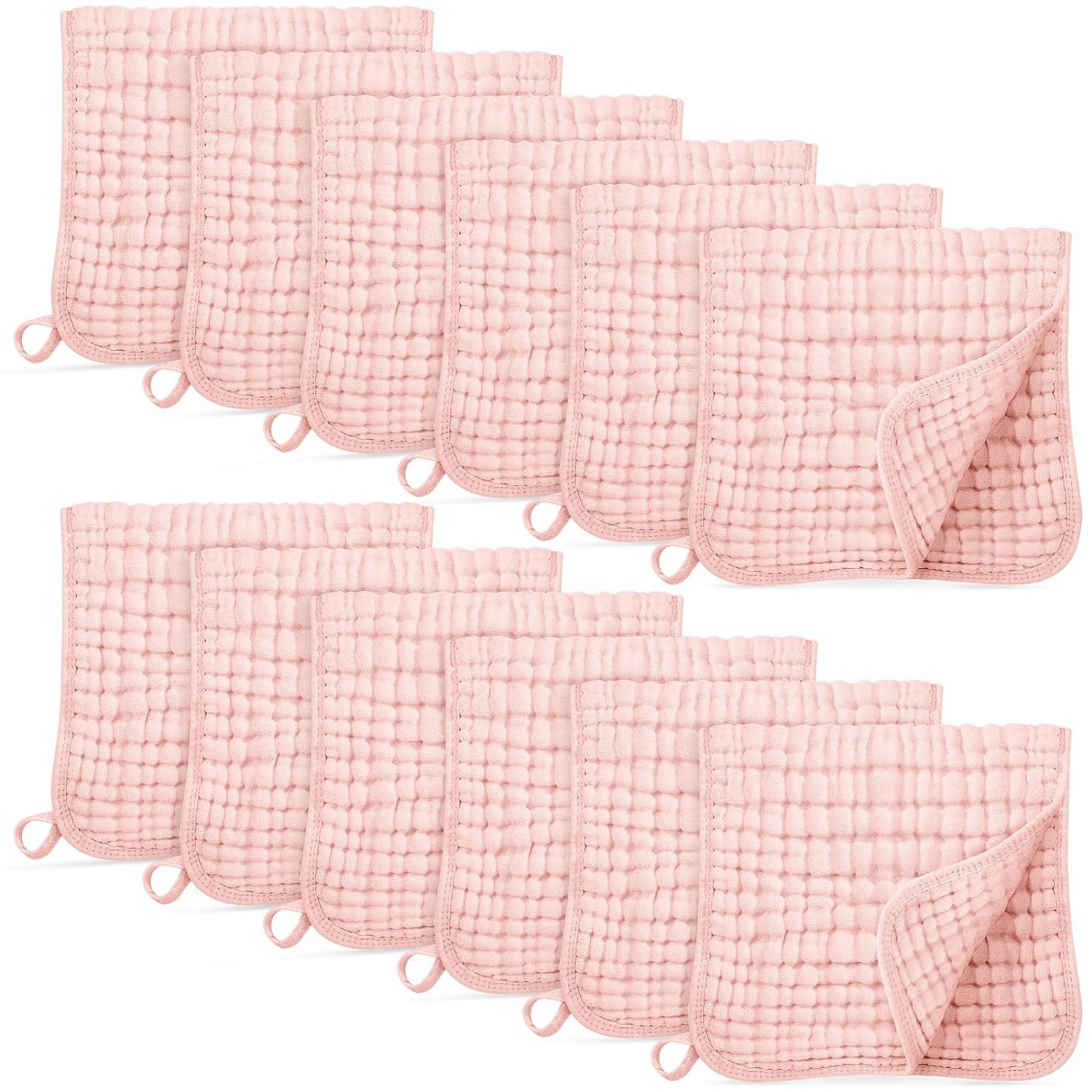 Paquete de 12 piezas de toalla de saliva de algodón para bebé, toalla triangular, súper suave y absorbente, niño y niña, estilo explosivo transfronterizo de Amazon