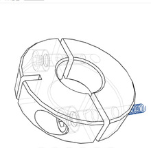 铝分离型固定环圆形固定环限位环定位轴环止推环光轴固定锁环紧.