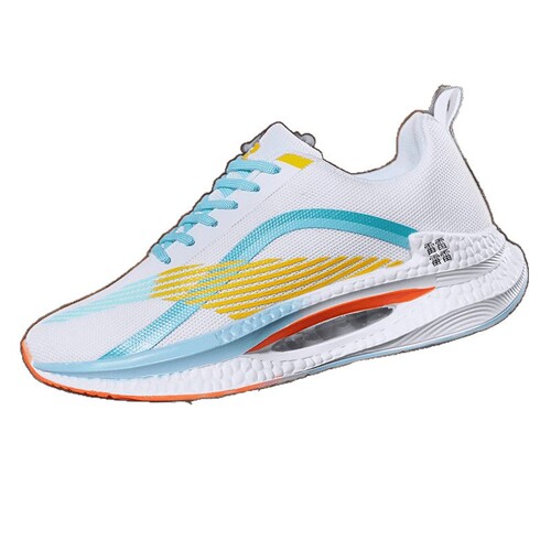 2025 couple's sneaker men's shoes fashionable flying knitted breathable light air cushion trend youth sports running trend shoes