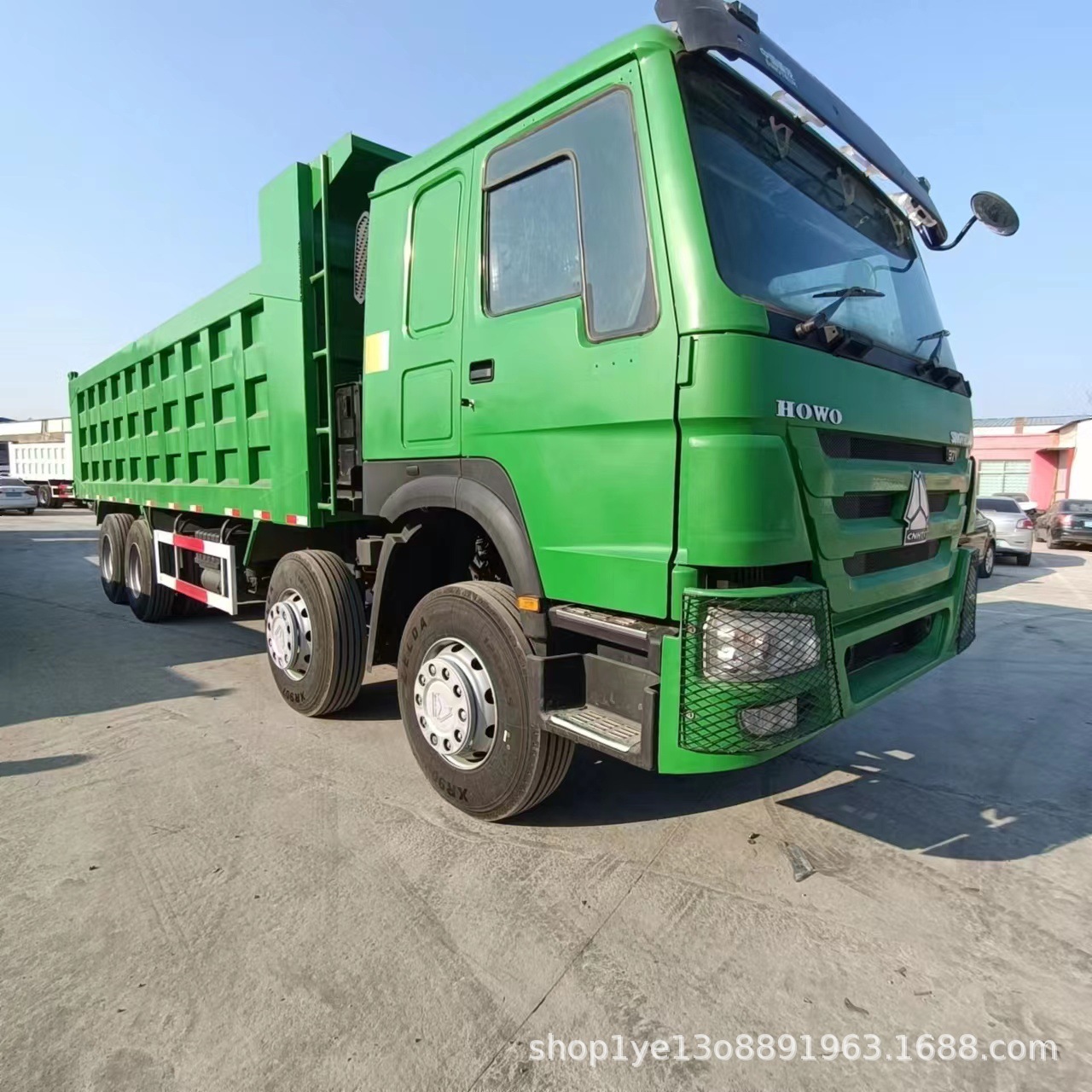 Used Howo Dump Truck 8X4 Tipping Transport Engineering Vehicle Export Model National Three Engine 371 Horsepower