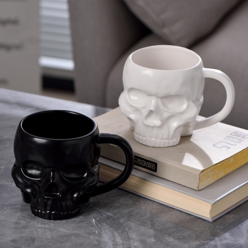 Skull Bar Taza de agua Taza de cerámica Taza de café de oficina Taza de nicho moderna