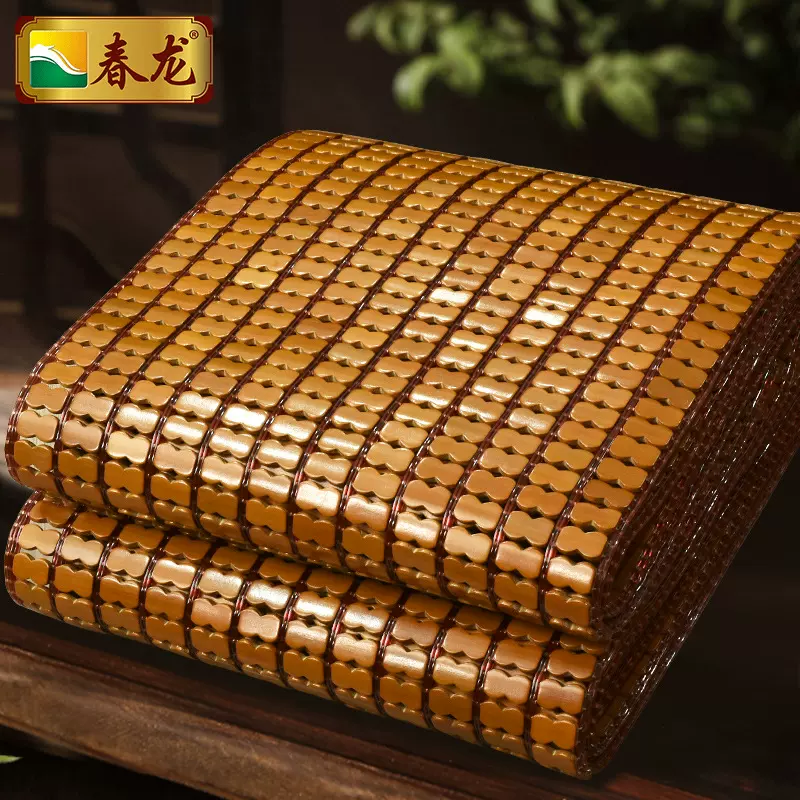 春龙夏季经典款麻将席1.5麻将凉席1.8米双人床竹凉席子竹席可折叠