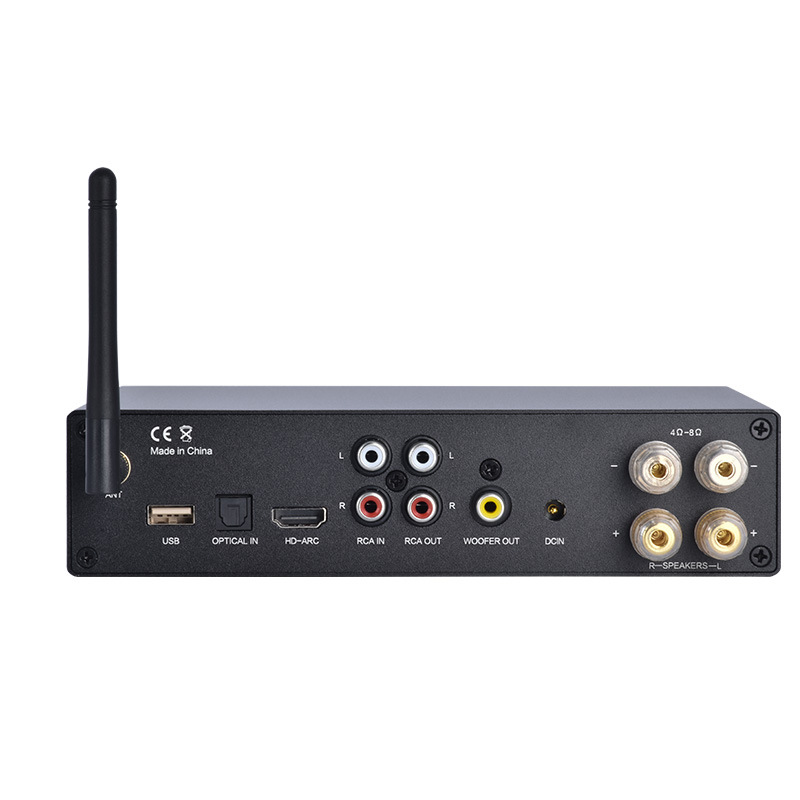 Nuevo modelo transfronterizo de amplificador digital profesional para karaoke con Bluetooth para uso doméstico, amplificador inalámbrico de 2X50W con salida SUB